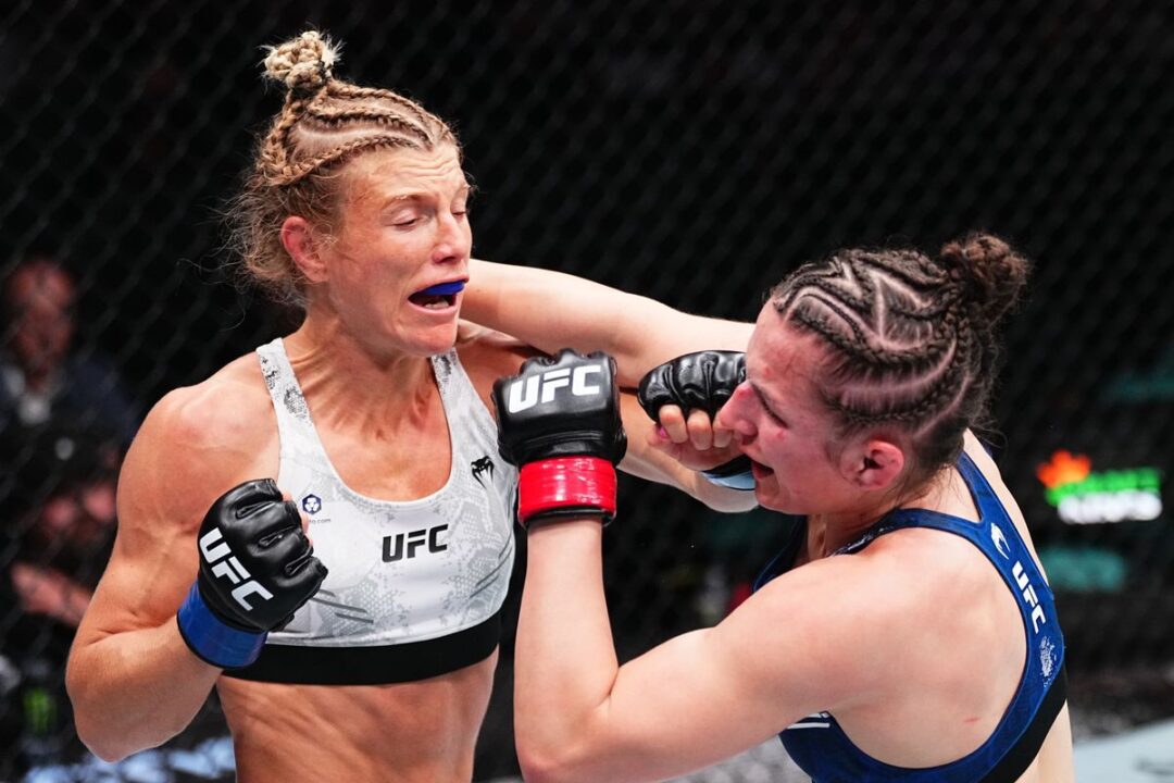 In the UFC, Manon Fiorot wins Erin Blanchfield to go to a 7-0 record. (image:- maa fighting)