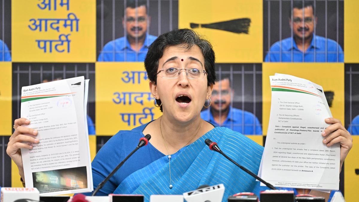 Is EC a division of the BJP? asks Atishi in response to the ECI notification (image:- the hindu)